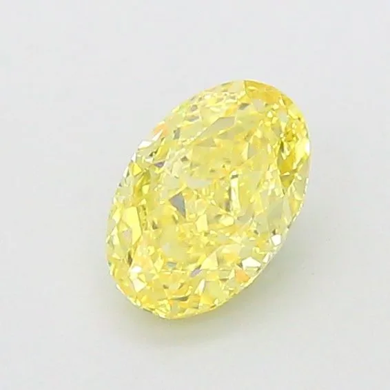 1.07ct OVAL Fancy Intense Yellow VVS2 Coloured Lab diamond