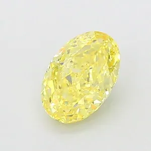 1.07ct OVAL Fancy Intense Yellow VVS2 Coloured Lab diamond