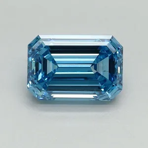 1.27ct EMERALD Fancy Vivid Blue VS1 Coloured Lab diamond
