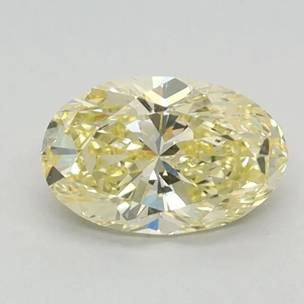 0.72ct OVAL Fancy Intense Yellow VS2 Coloured Lab diamond