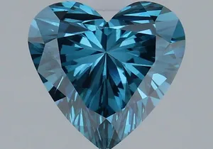 1.51ct HEART Fancy Vivid Blue SI1 Coloured Lab diamond