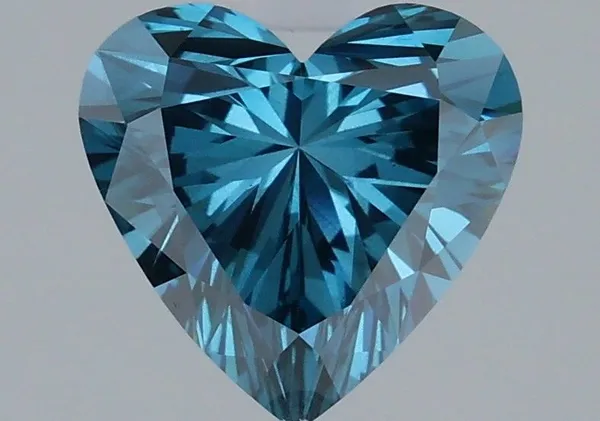 1.51ct HEART Fancy Vivid Blue SI1 Coloured Lab diamond