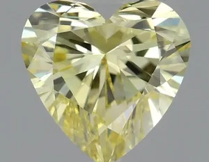 0.52ct HEART Fancy Intense Yellow VVS2 Coloured Lab diamond