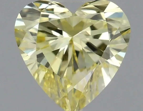 0.52ct HEART Fancy Intense Yellow VVS2 Coloured Lab diamond