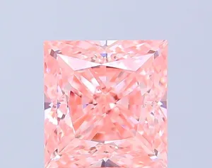 3.01ct PRINCESS Fancy Vivid Pink VVS2 Coloured Lab diamond