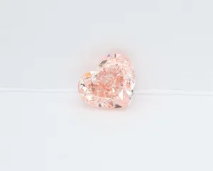 0.96ct HEART Fancy Vivid Pink VVS2 Coloured Lab diamond
