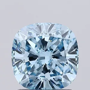 1.41ct CUSHION Fancy Vivid Blue VS1 Coloured Lab diamond