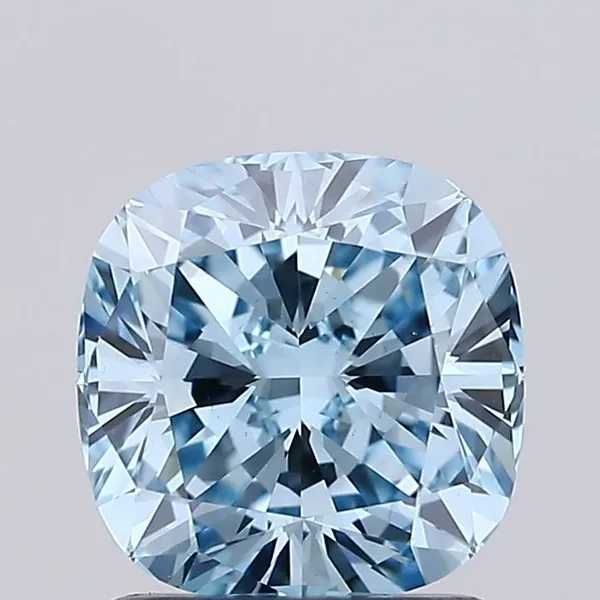 1.41ct CUSHION Fancy Vivid Blue VS1 Coloured Lab diamond