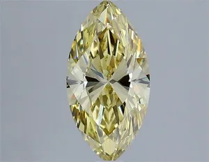 1.52ct MARQUISE Fancy Intense Yellow VVS2 Coloured Lab diamond