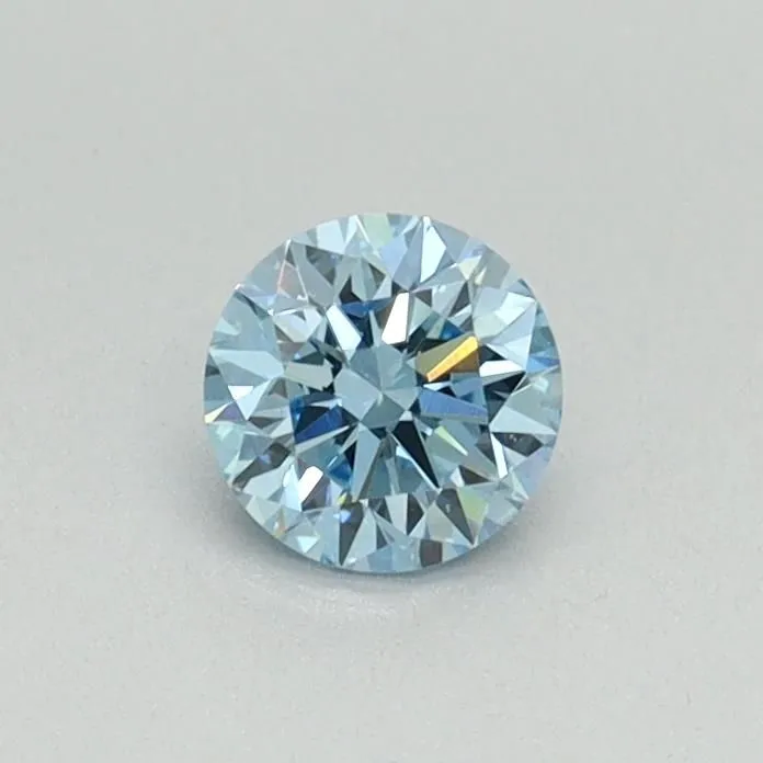 0.34ct ROUND Fancy Vivid Blue VS2 Coloured Lab diamond
