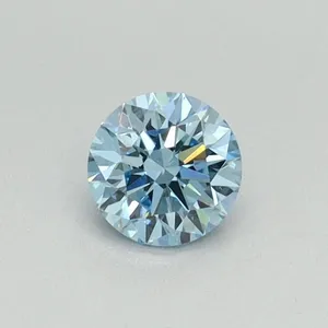 0.34ct ROUND Fancy Vivid Blue VS2 Coloured Lab diamond