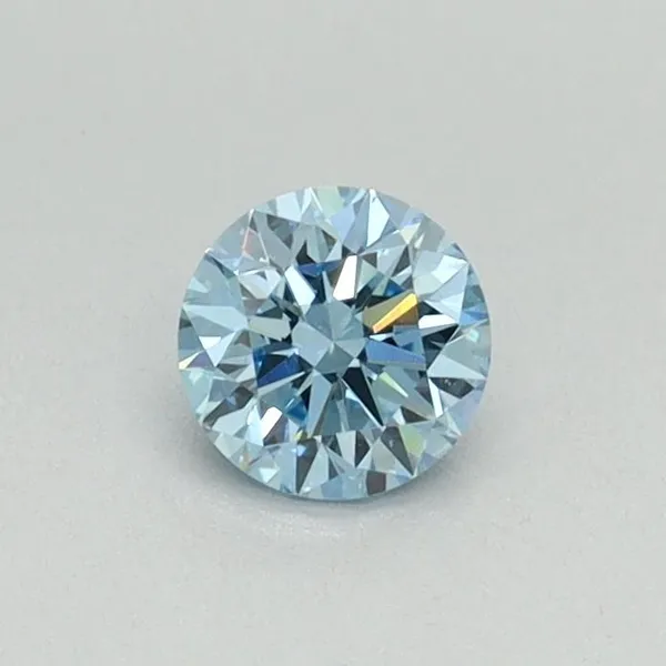 0.34ct ROUND Fancy Vivid Blue VS2 Coloured Lab diamond