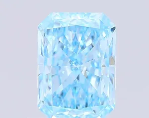 0.95ct RADIANT Fancy Vivid Blue VVS2 Coloured Lab diamond