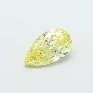 0.64ct PEAR Fancy Intense Yellow VS2 Coloured Lab diamond