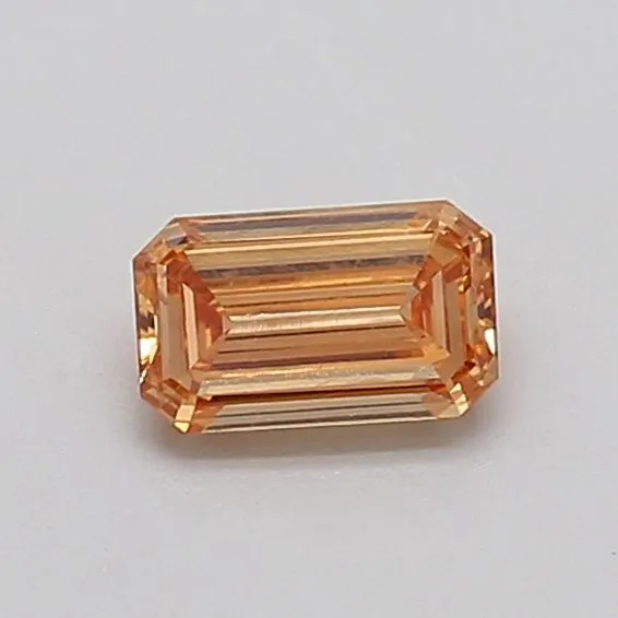 0.40ct EMERALD Fancy Intense Brownish Yellow VS1 Coloured Lab diamond