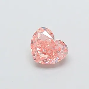 0.41ct HEART Fancy Intense Pink VS1 Coloured Lab diamond