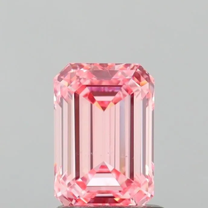 1.52ct EMERALD Fancy Vivid Pink VVS2 Coloured Lab diamond