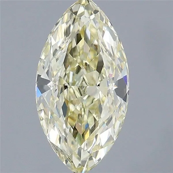 1.59ct MARQUISE Fancy Light Yellow VVS2 Coloured Lab diamond
