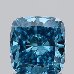 1.04ct CUSHION Fancy Vivid Blue SI1 Coloured Lab diamond