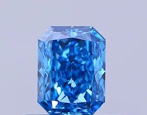 0.54ct RADIANT Fancy Vivid Blue VVS2 Coloured Lab diamond