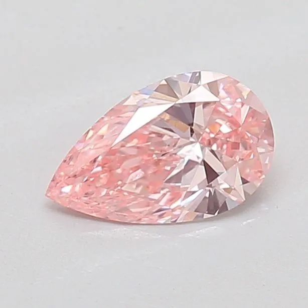 0.53ct PEAR Fancy Vivid Pink VS1 Coloured Lab diamond