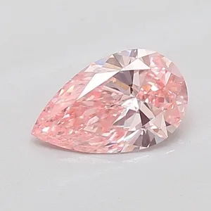0.53ct PEAR Fancy Vivid Pink VS1 Coloured Lab diamond