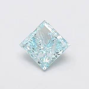 1.4ct PRINCESS Fancy Intense Blue VVS2 Coloured Lab diamond
