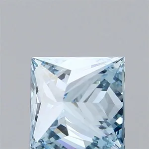 1.25ct PRINCESS Fancy Vivid Blue VS1 Coloured Lab diamond