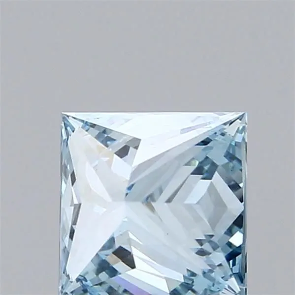 1.25ct PRINCESS Fancy Vivid Blue VS1 Coloured Lab diamond