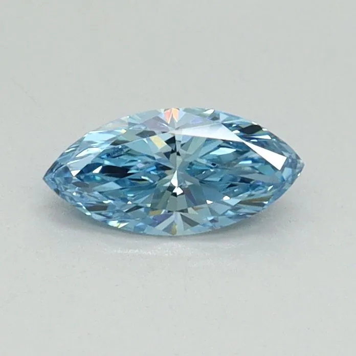 0.30ct MARQUISE Fancy Vivid Blue VVS2 Coloured Lab diamond