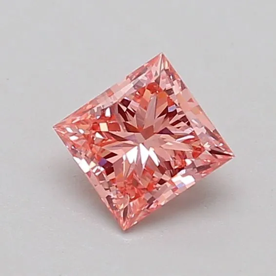 0.55ct PRINCESS Fancy Intense Pink VS1 Coloured Lab diamond