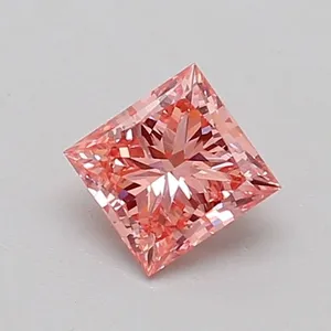 0.55ct PRINCESS Fancy Intense Pink VS1 Coloured Lab diamond