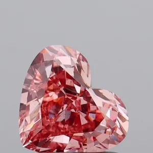 1.05ct HEART Fancy Vivid Pink SI1 Coloured Lab diamond