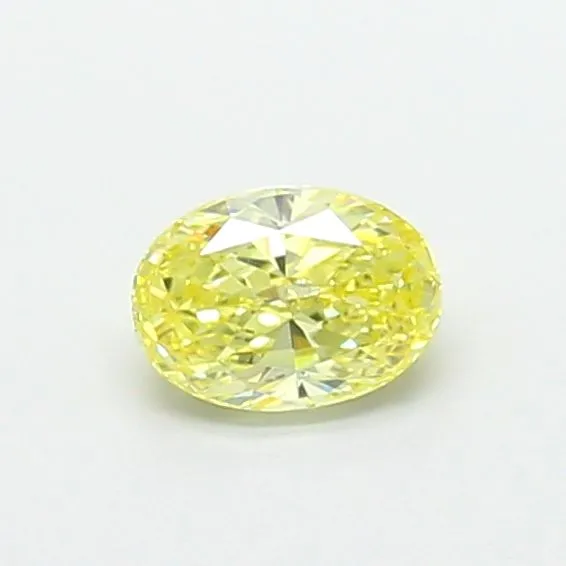 0.76ct OVAL Fancy Intense Yellow VS1 Coloured Lab diamond