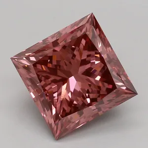 2.55ct PRINCESS Fancy Vivid Pink VS1 Coloured Lab diamond