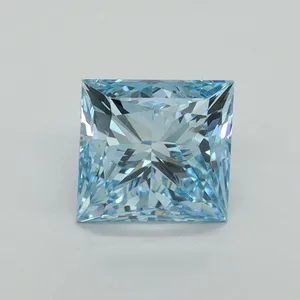 1.56ct PRINCESS Fancy Vivid Blue VS1 Coloured Lab diamond