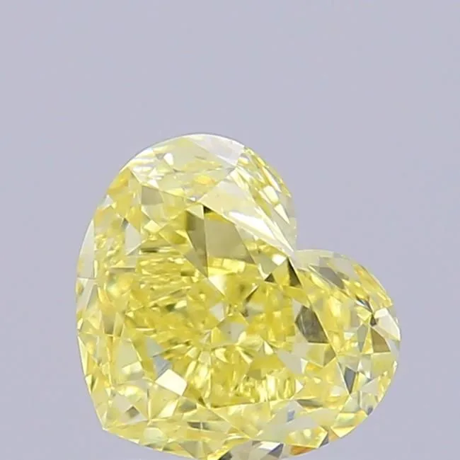 1.31ct HEART Fancy Intense Yellow VVS2 Coloured Lab diamond