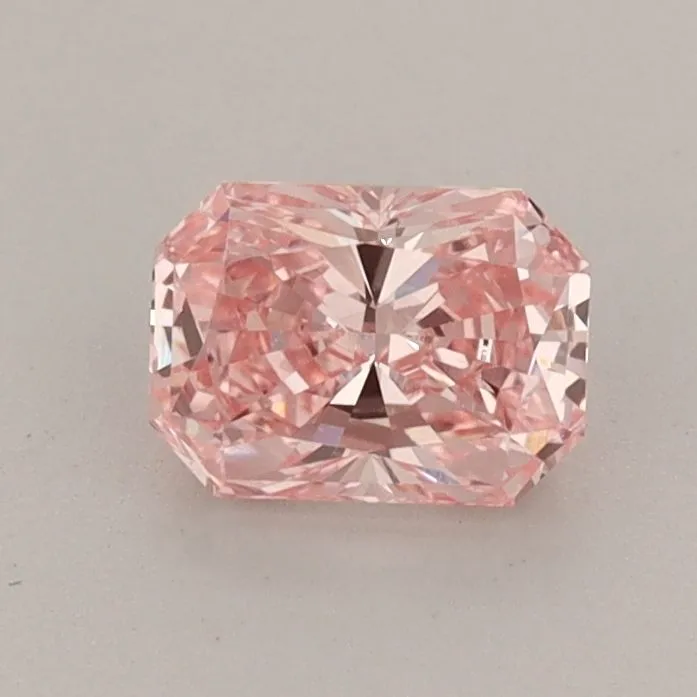 0.70ct RADIANT Fancy Vivid Pink VS2 Coloured Lab diamond