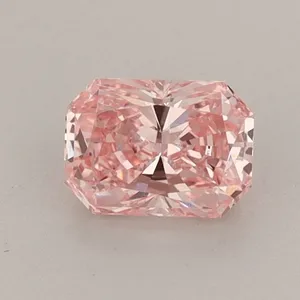 0.7ct RADIANT Fancy Vivid Pink VS2 Coloured Lab diamond