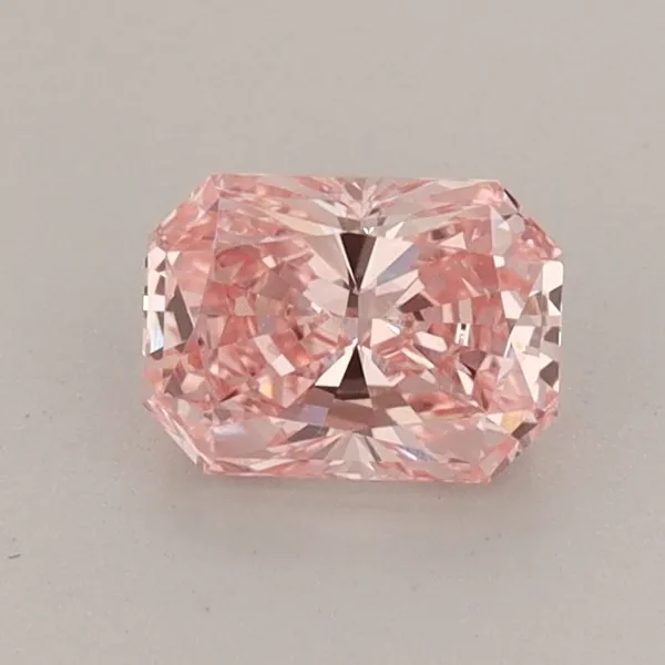 0.7ct RADIANT Fancy Vivid Pink VS2 Coloured Lab diamond