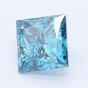 3.01ct PRINCESS Fancy Vivid Blue VS1 Coloured Lab diamond
