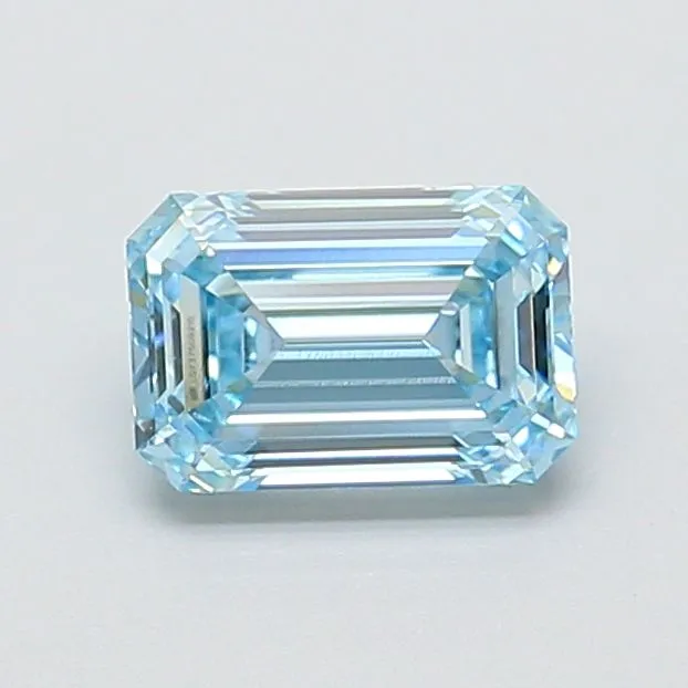 1.21ct EMERALD Fancy Intense Blue VVS2 Coloured Lab diamond