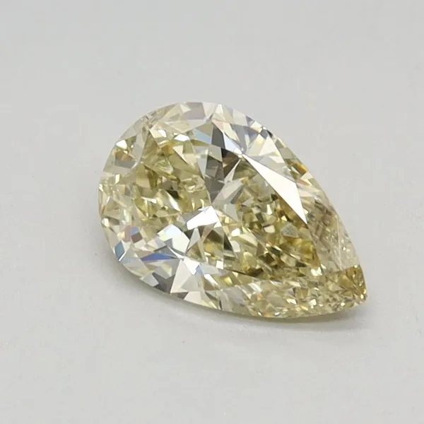0.49ct PEAR Fancy Yellow VS1 Coloured Lab diamond