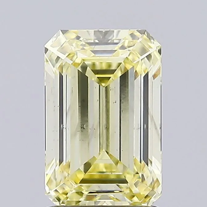 1.62ct EMERALD Fancy Intense Yellow VS2 Coloured Lab diamond