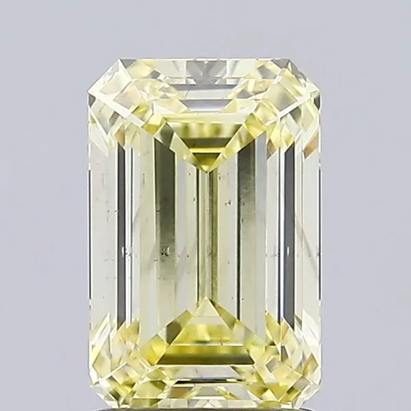 1.62ct EMERALD Fancy Intense Yellow VS2 Coloured Lab diamond