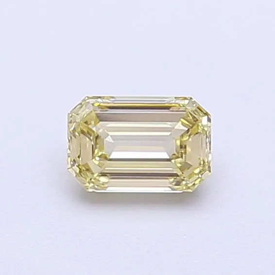 0.39ct EMERALD Fancy Light Yellow VVS2 Coloured Lab diamond