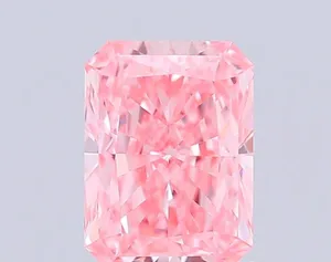 1.02ct RADIANT Fancy Vivid Pink VVS2 Coloured Lab diamond