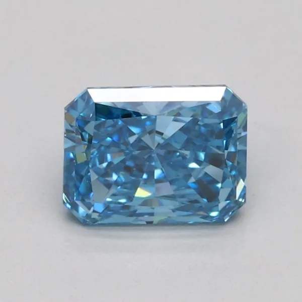 0.67ct RADIANT Fancy Vivid Blue VVS2 Coloured Lab diamond