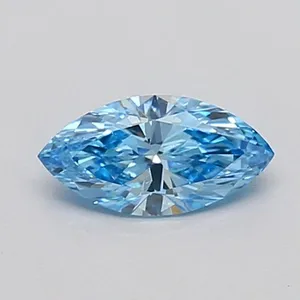 0.35ct MARQUISE Fancy Vivid Blue VVS2 Coloured Lab diamond
