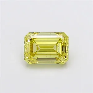 1.52ct EMERALD Fancy Intense Yellow VS2 Coloured Lab diamond